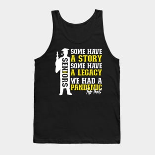 Pandemic Graduation | White And Yellow  Text Boys Funny Graduation Tank Top